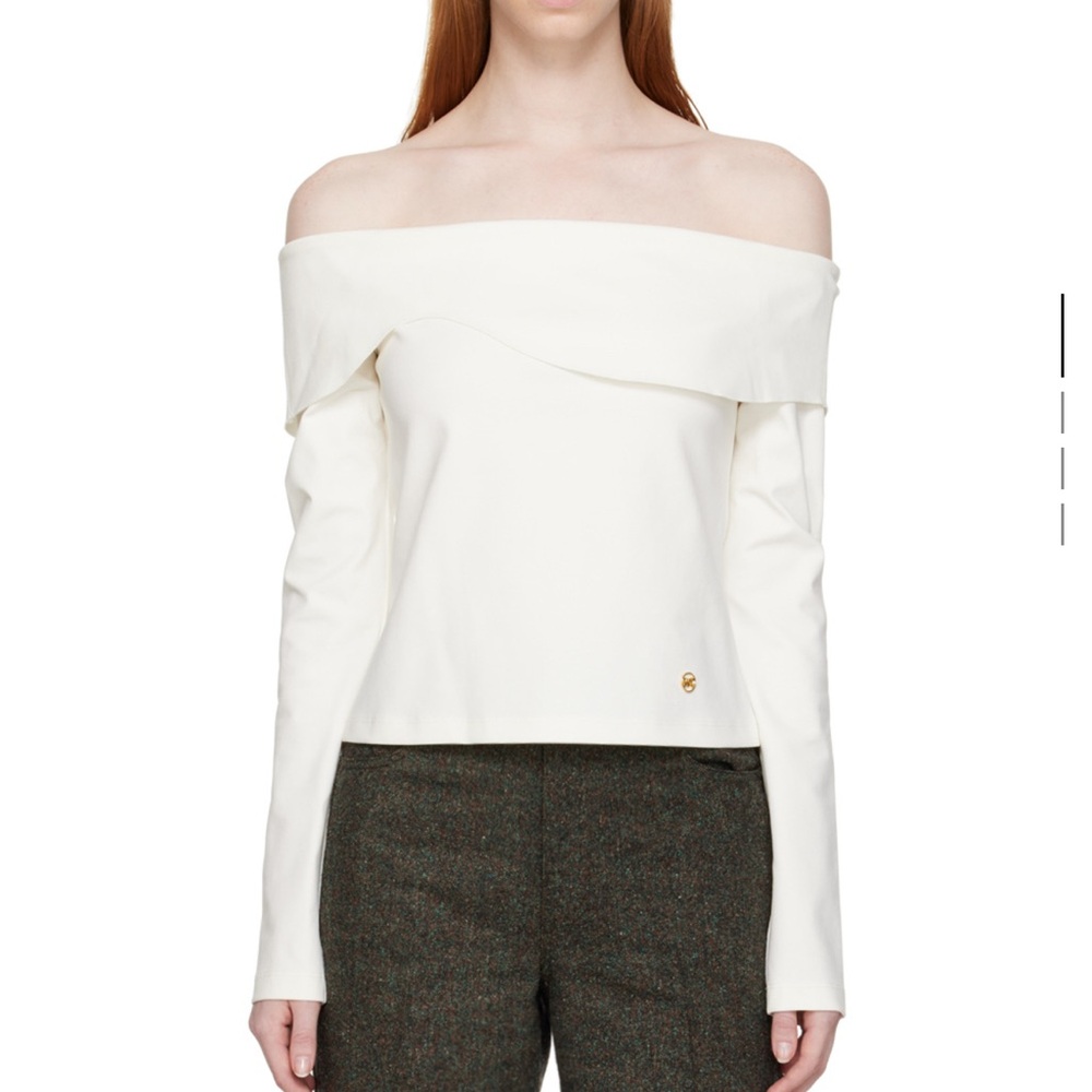 RECTO Off-white Curved Blouse